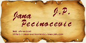 Jana Pečinoćević vizit kartica